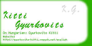 kitti gyurkovits business card